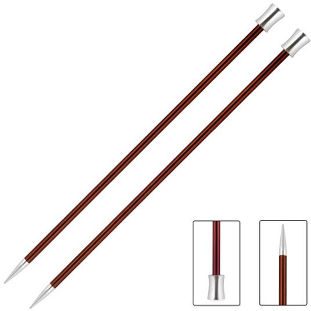 KNITPRO ZING BREINAALDEN MET KNOP 40CM 3.75 MM [ LET OP: DE KLEUR IS PAARS ]